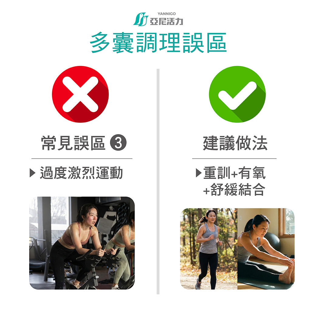 常見誤區3：過度激烈運動