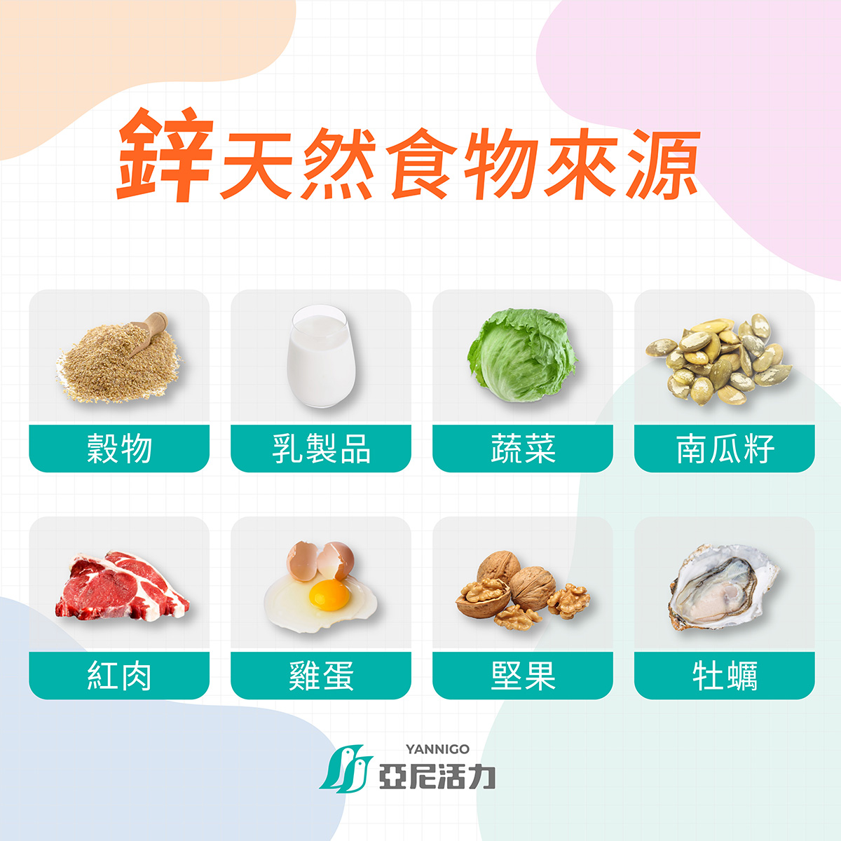 富含鋅的天然食物來源